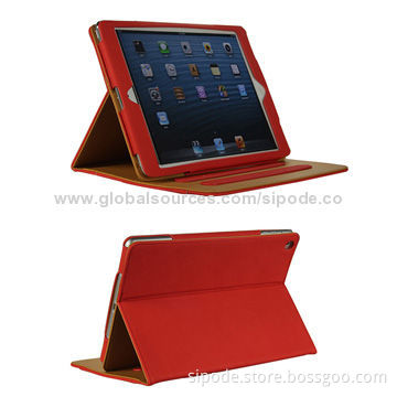 Leather Case for iPad Air, with Stand Function/Various Colors are Available with OEM and ODM Orders